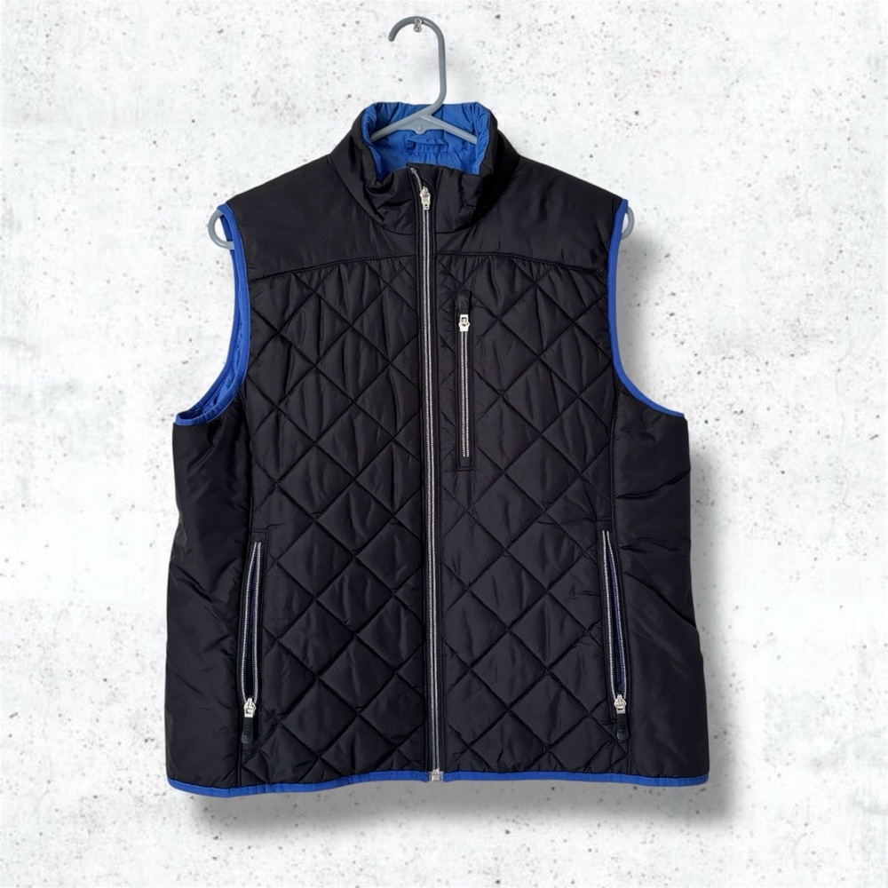 Lands' End Black Quilted Insulated Puffer Vest